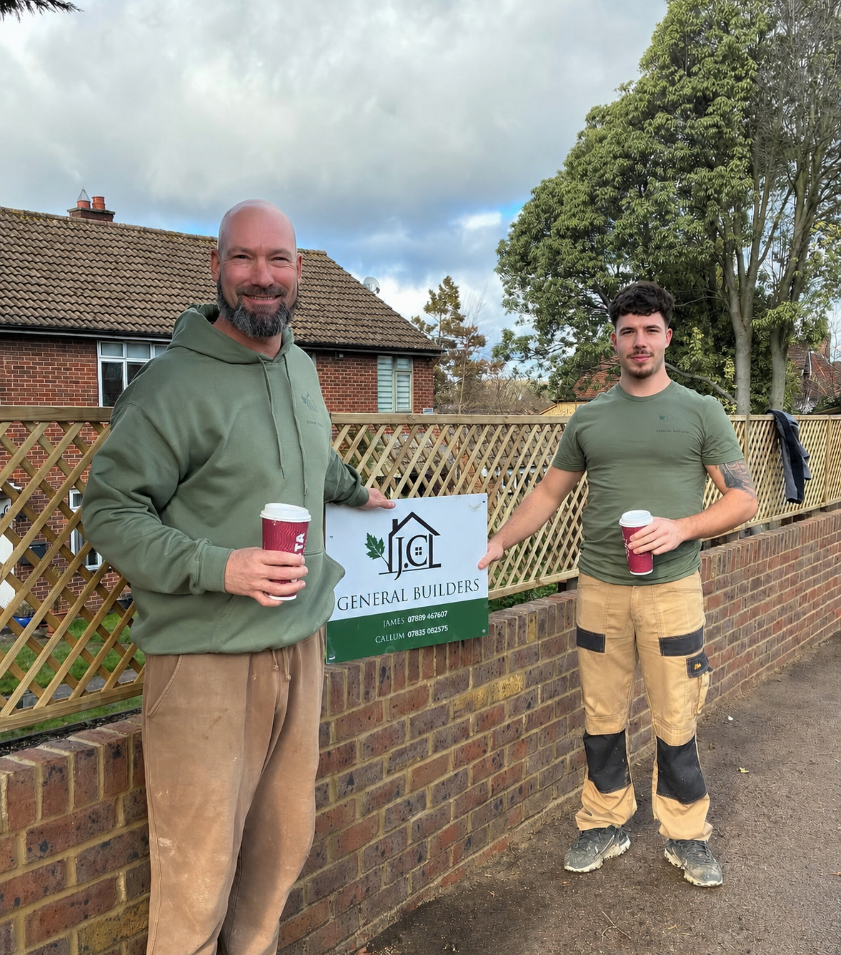James and Callum Weir, the father-and-son team behind J.C General Builders